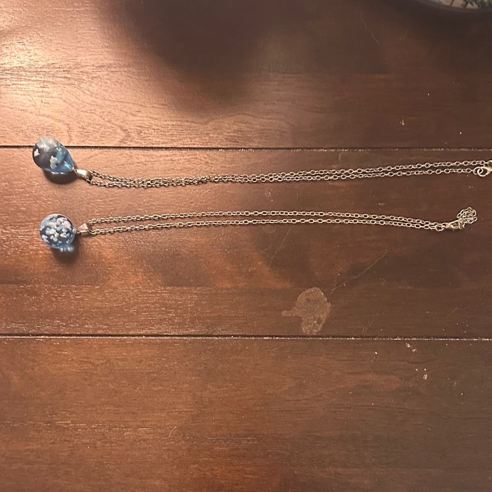 Elegant Blue Drop necklaces